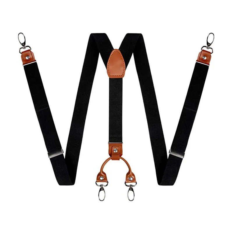 2.5cm 4 Clips Suspenders Clips - Jeans Shirt Fashion For Men avis et prix