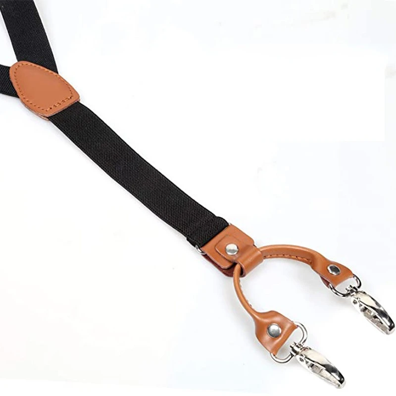 2.5cm 4 Clips Suspenders Clips - Jeans Shirt Fashion For Men avis et prix