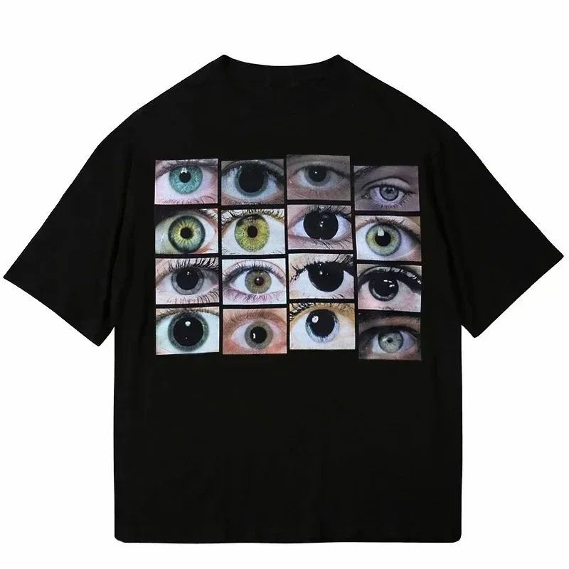Eyes Printed Harajuku Y2K T-sh - Mens Fashion Dress Shirts avis et prix