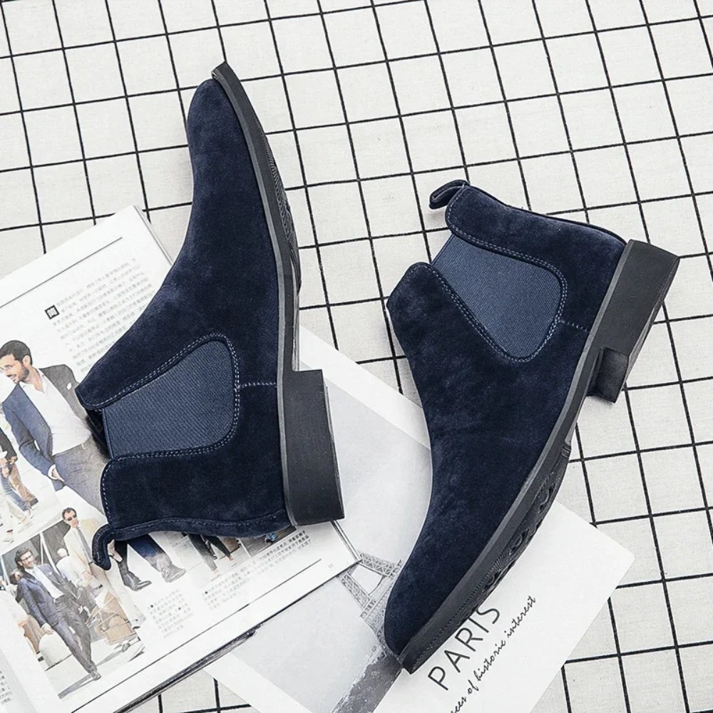 Chelsea Boots Men Blue Faux Su - Mens Fashion Zapatos avis et prix