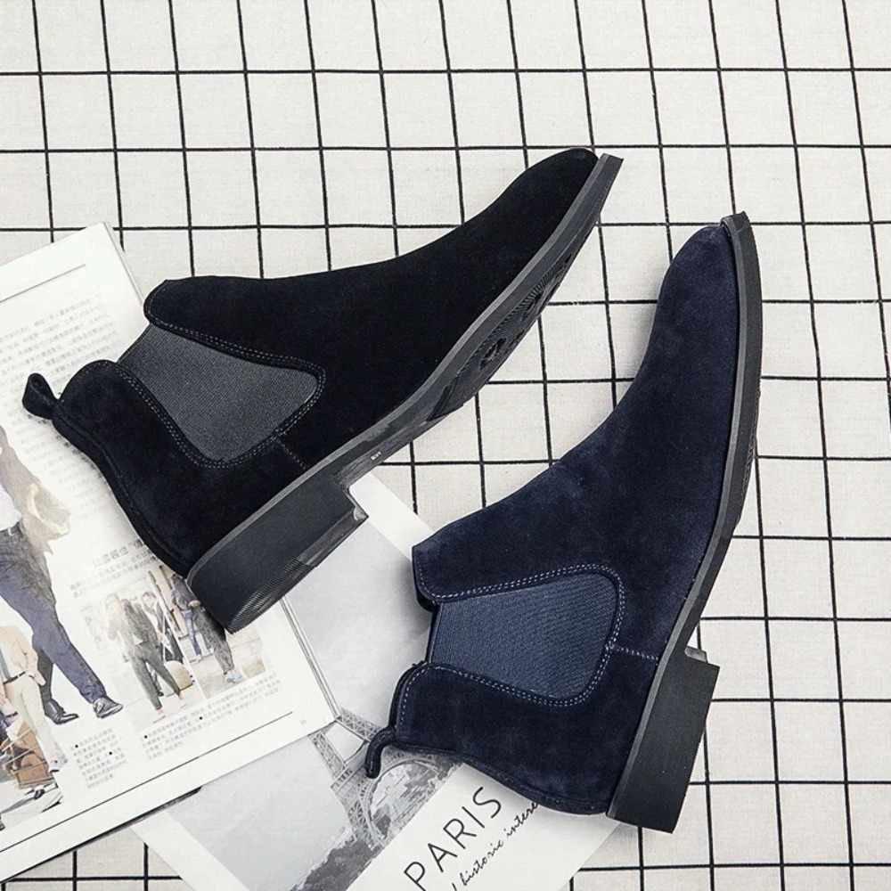 Chelsea Boots Men Blue Faux Su - Mens Fashion Zapatos avis et prix