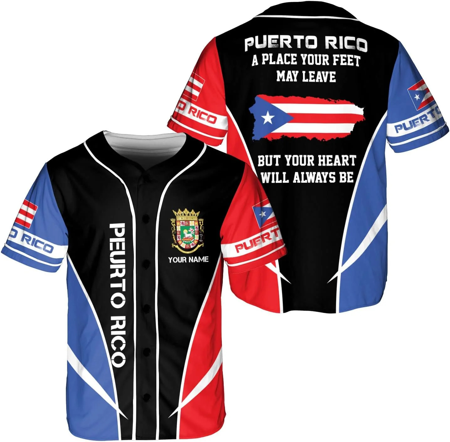 Personalized Puerto Rico Baseb - Mens Fashion Baseball Jersey avis et prix