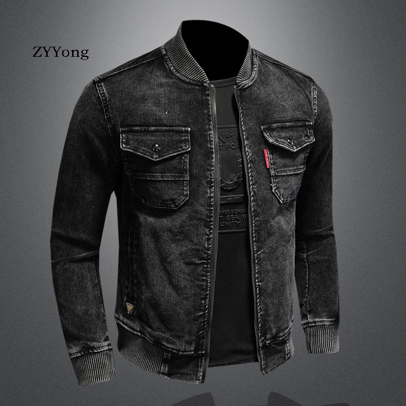 Stand Collar Bomber Pilot Blac - Bomber Jacket Men avis et prix