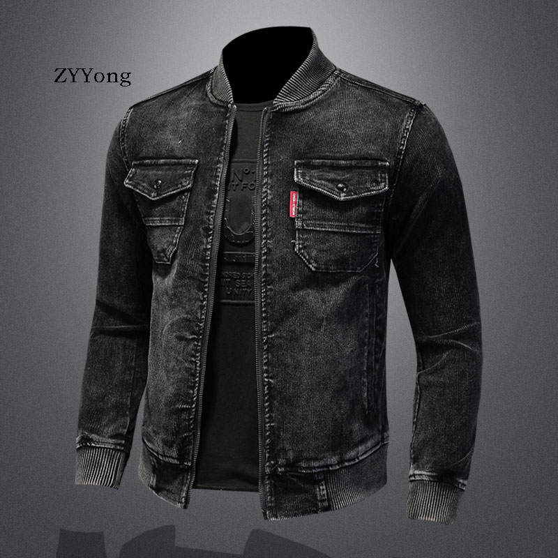Stand Collar Bomber Pilot Blac - Bomber Jacket Men avis et prix