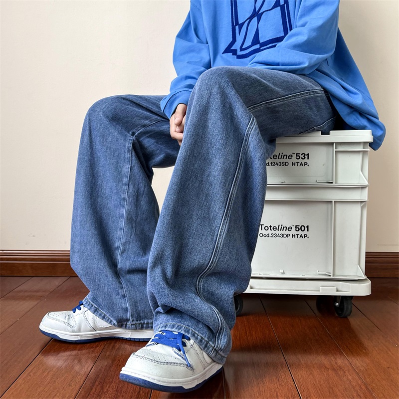 New Korean Fashion Men's Baggy - Men'S Fashion Grey Jeans avis et prix