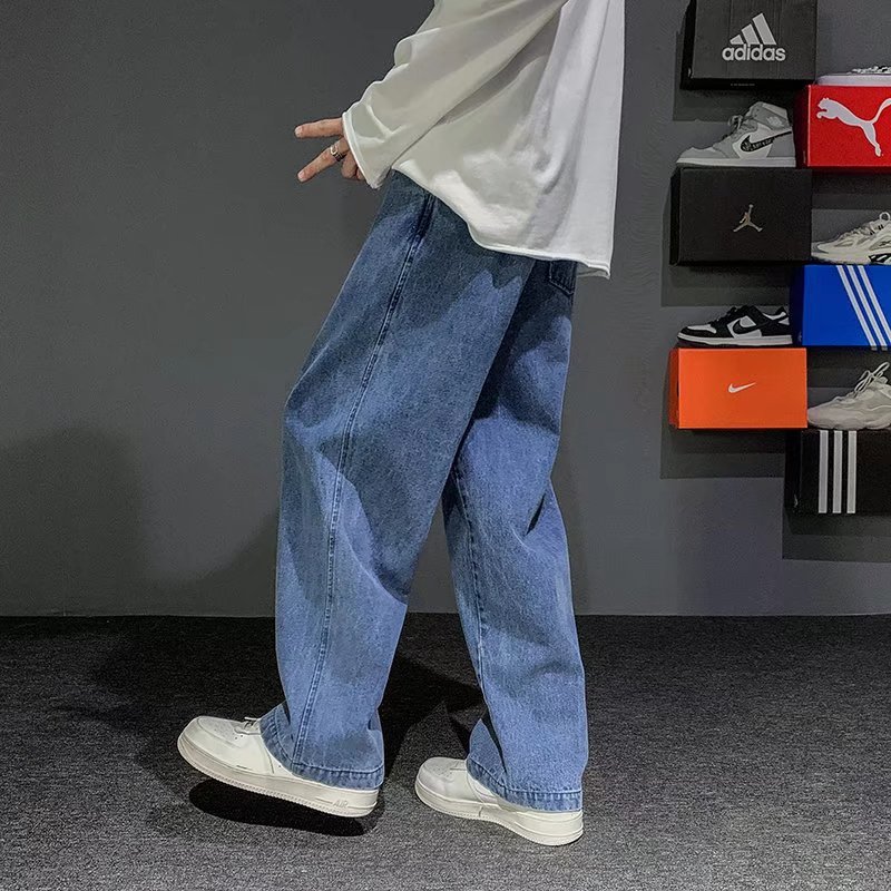 New Korean Fashion Men's Baggy - Men'S Fashion Grey Jeans avis et prix