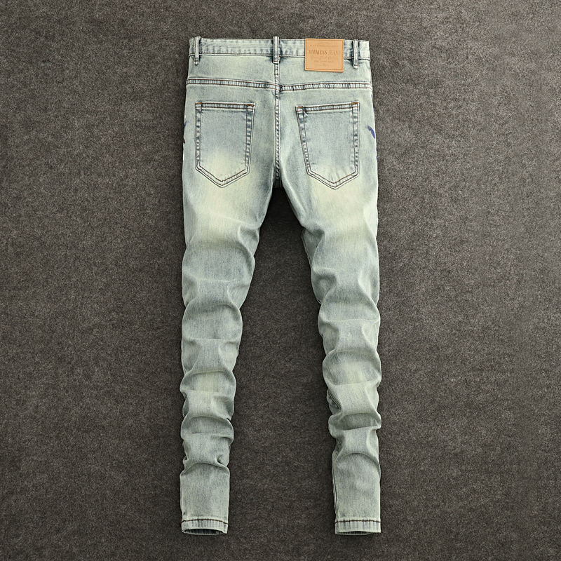 Y2K Fashion NewY2K Jeans Scrat - Men'S Fashion Grey Jeans avis et prix