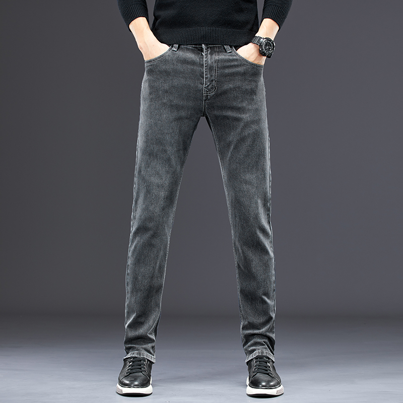 men's slim jeans 2024 autumn n - Men'S Fashion Grey Jeans avis et prix