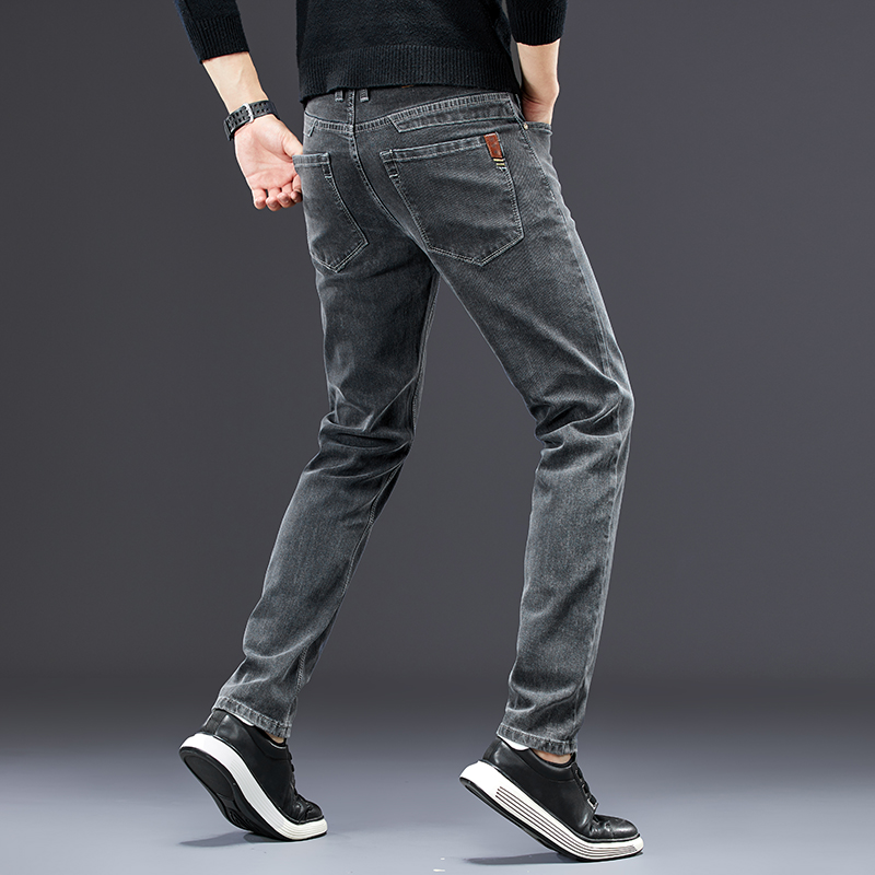 men's slim jeans 2024 autumn n - Men'S Fashion Grey Jeans avis et prix