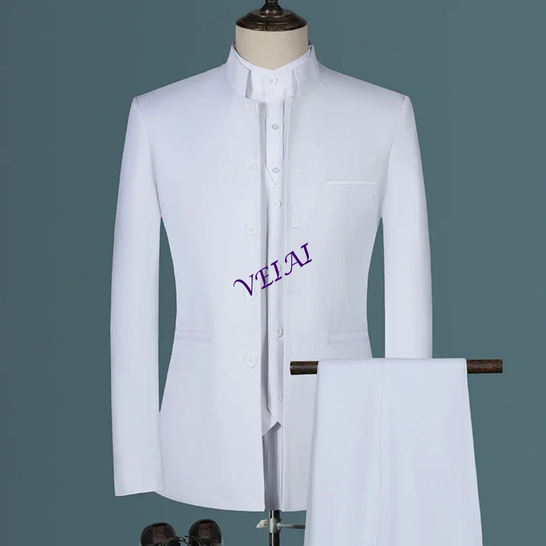 CustomizedStand Collar Men Bla - Formal Waistcoat Vest avis et prix