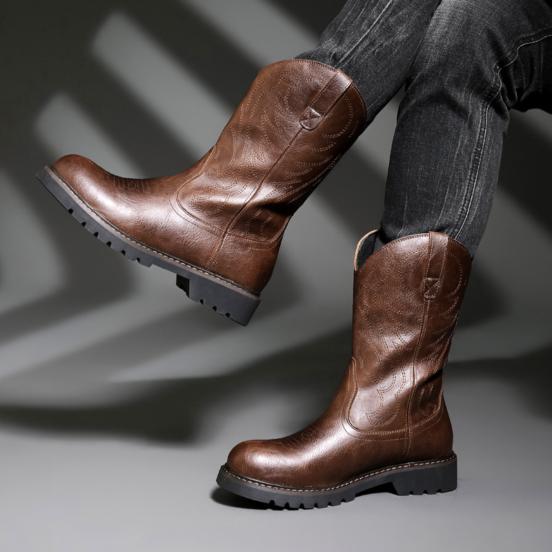 Fashion Mens Cowboy Boots New  - Mens Fashion Zapatos avis et prix