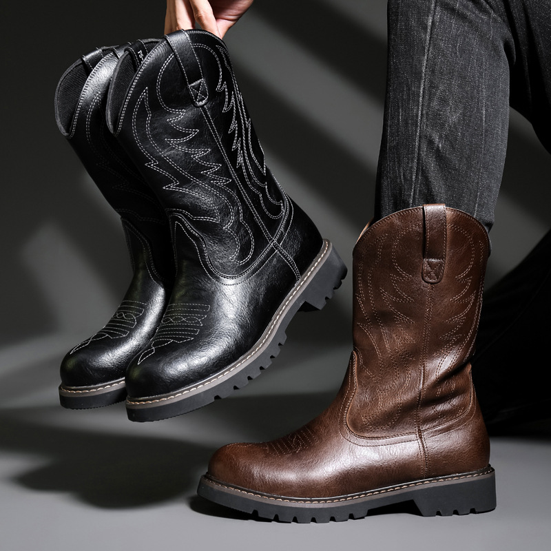Fashion Mens Cowboy Boots New  - Mens Fashion Zapatos avis et prix