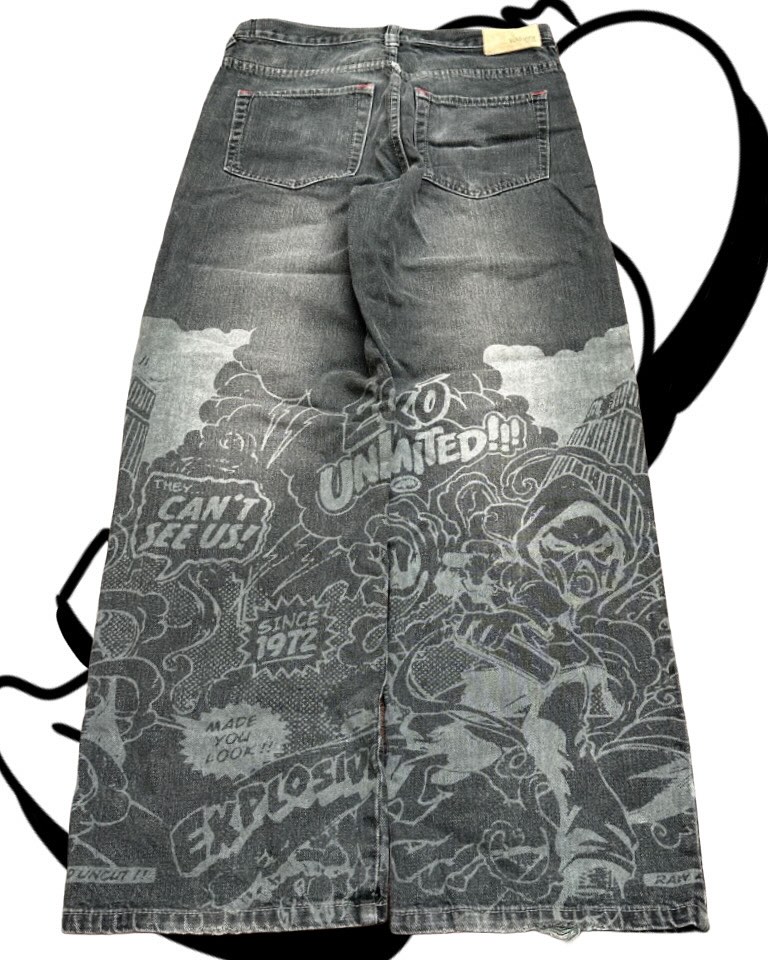 American Fashion Printing Jean - Men'S Fashion Grey Jeans avis et prix