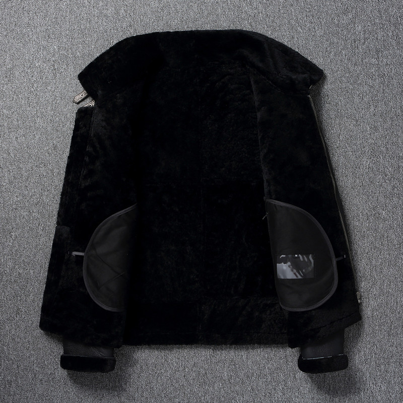 Genuine Leather Jacket Winter  - Bomber Jacket Men avis et prix