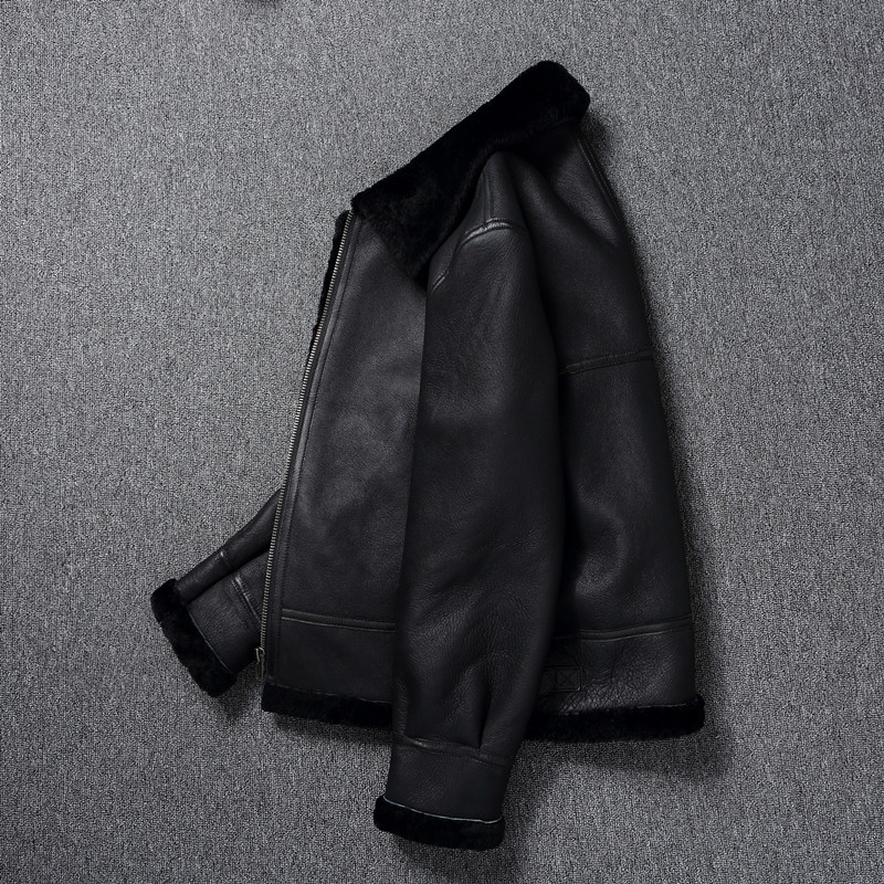 Genuine Leather Jacket Winter  - Bomber Jacket Men avis et prix