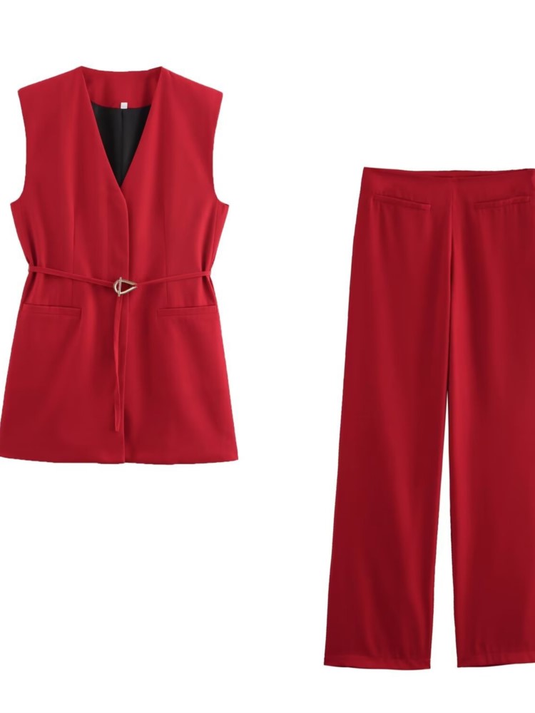 Ladies Solid Color Two Piece S - Formal Waistcoat Vest avis et prix