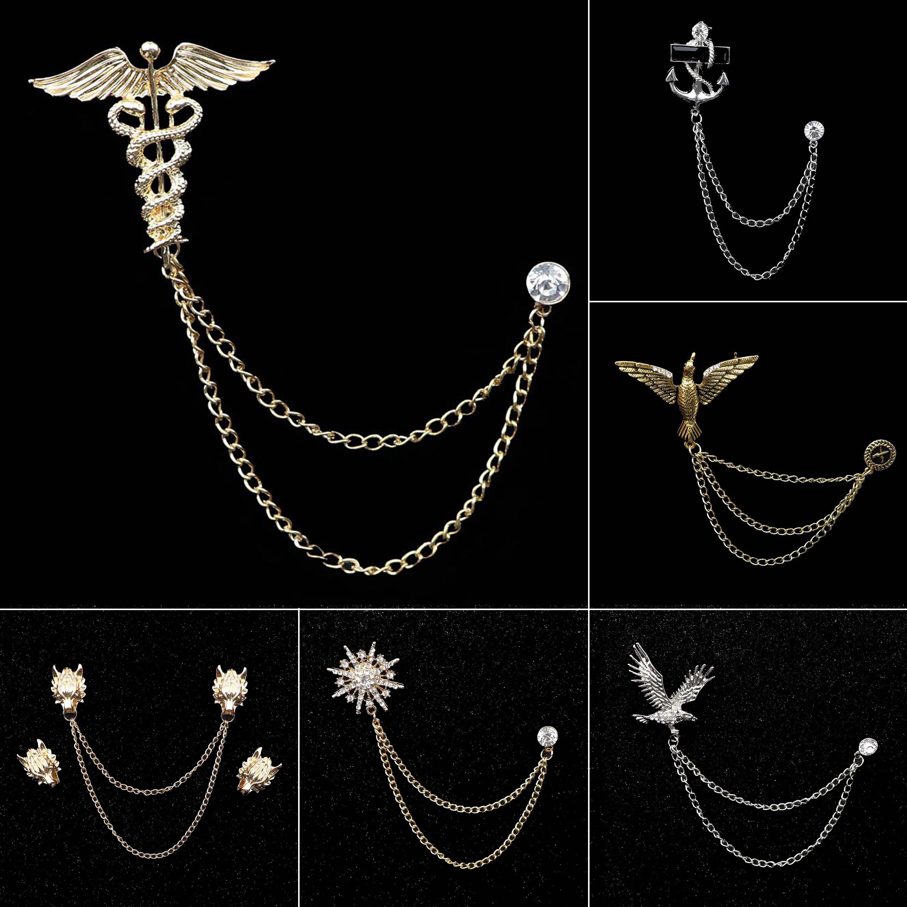 Mens Chain Brooches Delicate V - Jeans Shirt Fashion For Men avis et prix