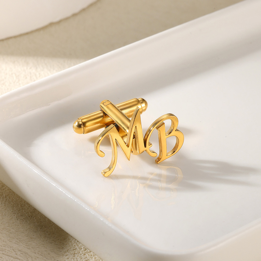 Customized Initial Letter Cuff - Men'S Fashion Gold Chain avis et prix