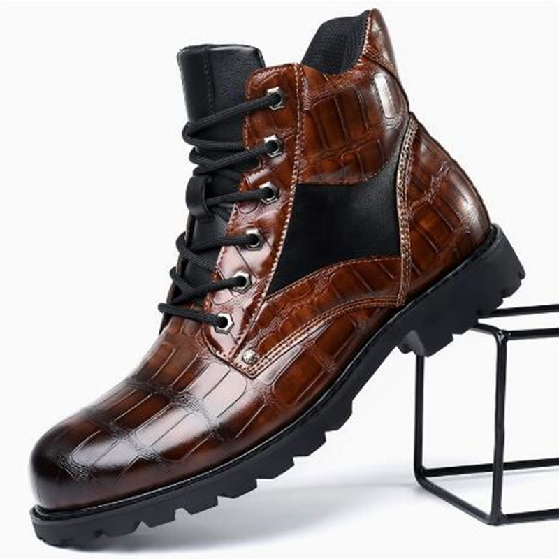 Luxury Brand Men Boots Grid Pa - Mens Fashion Zapatos avis et prix