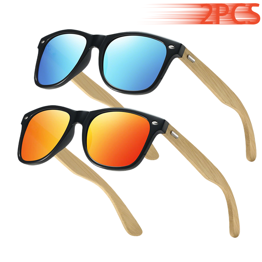 2PCS Classic Vintage Bamboo Wo - Fashion Men Vogue avis et prix
