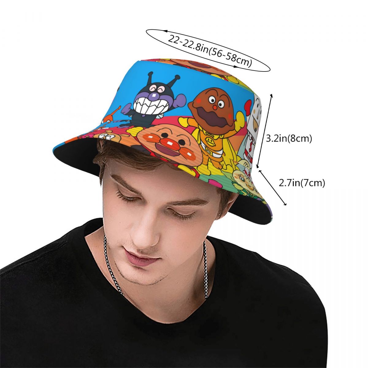 Custom Anpanman Cartoon Manga  - Mens Fashion Bucket Hat avis et prix