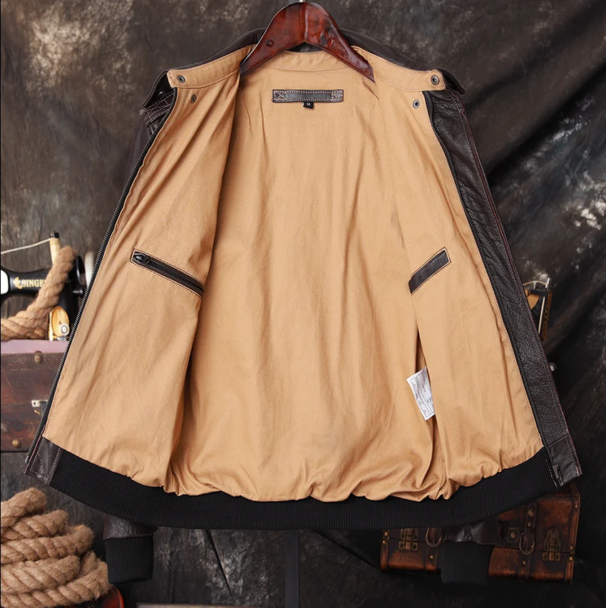 Bomber A2 Pilot Genuine Leathe - Bomber Jacket Men avis et prix
