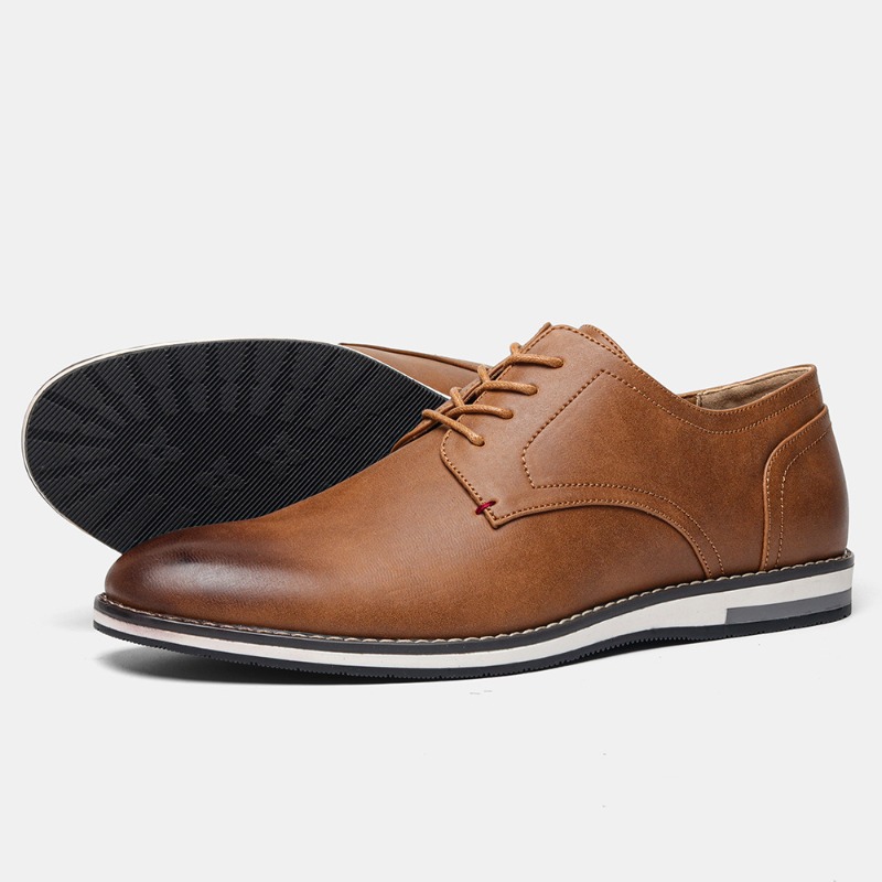 Men's Casual Leather Shoes Fas - Mens Fashion Zapatos avis et prix