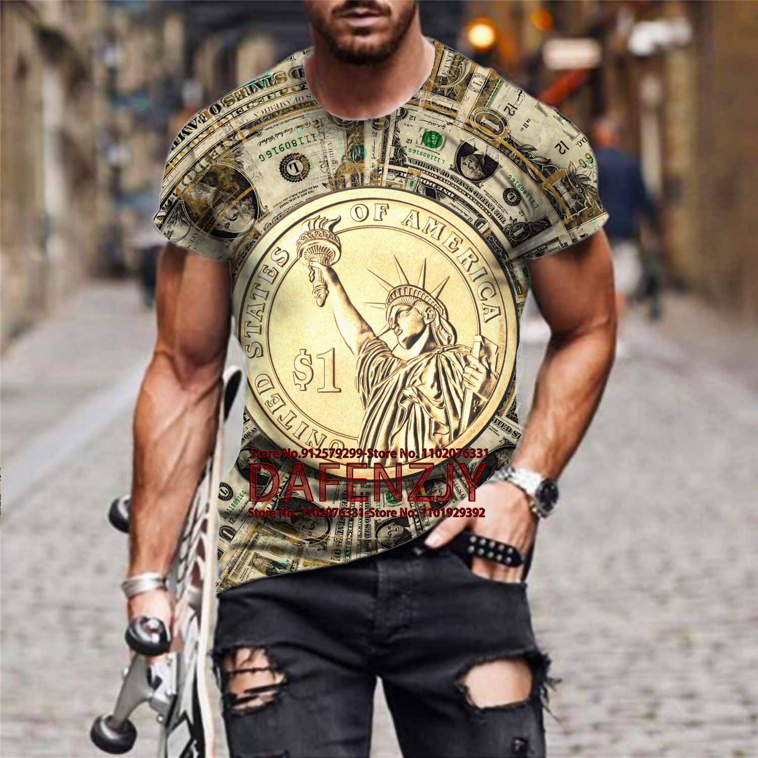 Men's 3d T Shirt American Doll - Mens Fashion Dress Shirts avis et prix