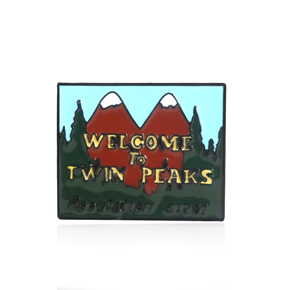 Twin Peaks Enamel Badge Brooch - Jeans Shirt Fashion For Men avis et prix