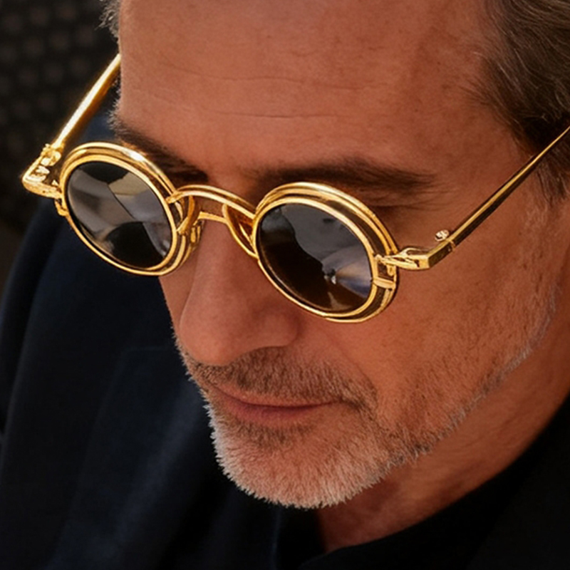 Metal Rotundity Punk Sunglasse - Fashion Men Vogue avis et prix