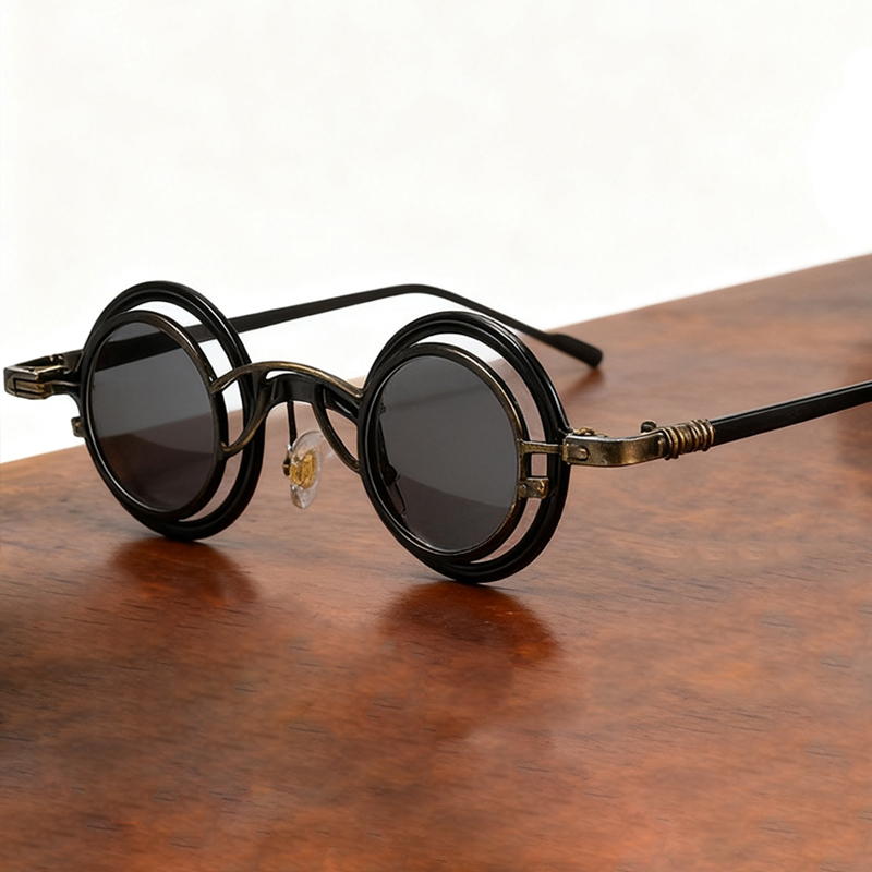 Metal Rotundity Punk Sunglasse - Fashion Men Vogue avis et prix