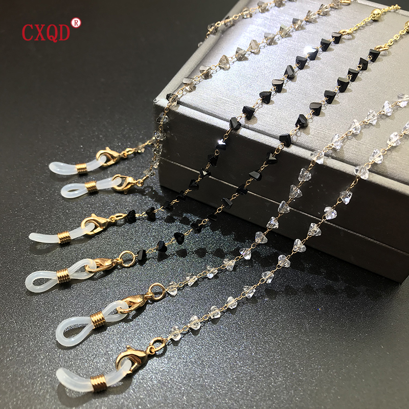 Colorful Triangular Glass Bead - Men'S Fashion Gold Chain avis et prix