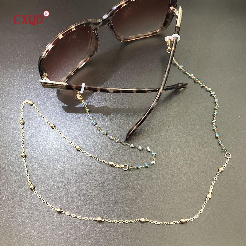 Colorful Triangular Glass Bead - Men'S Fashion Gold Chain avis et prix