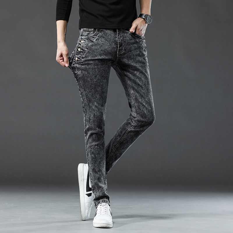 Classic Slim Vintage Fashion M - Men'S Fashion Grey Jeans avis et prix