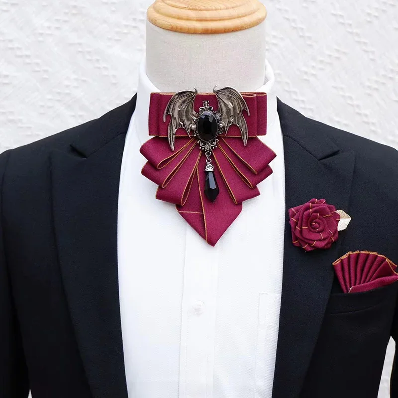 Men's Bow Tie Brooch Set Briti - Mens Fashion Dress Shirts avis et prix