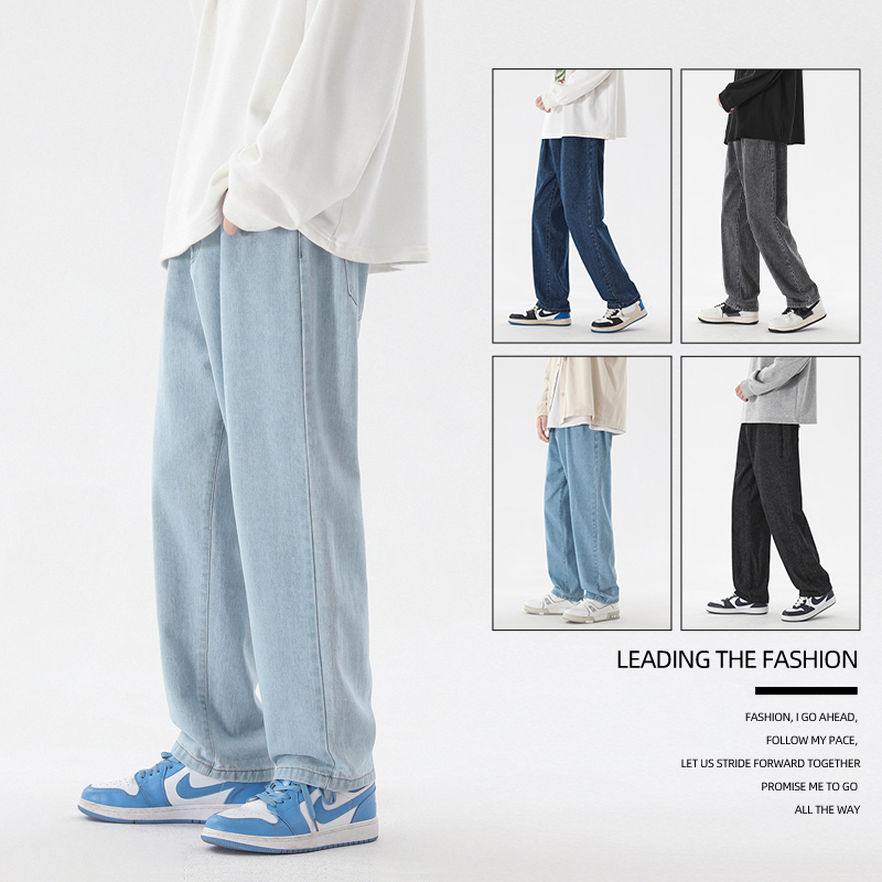 2023 New Korean Fashion Men's  - Men'S Fashion Grey Jeans avis et prix