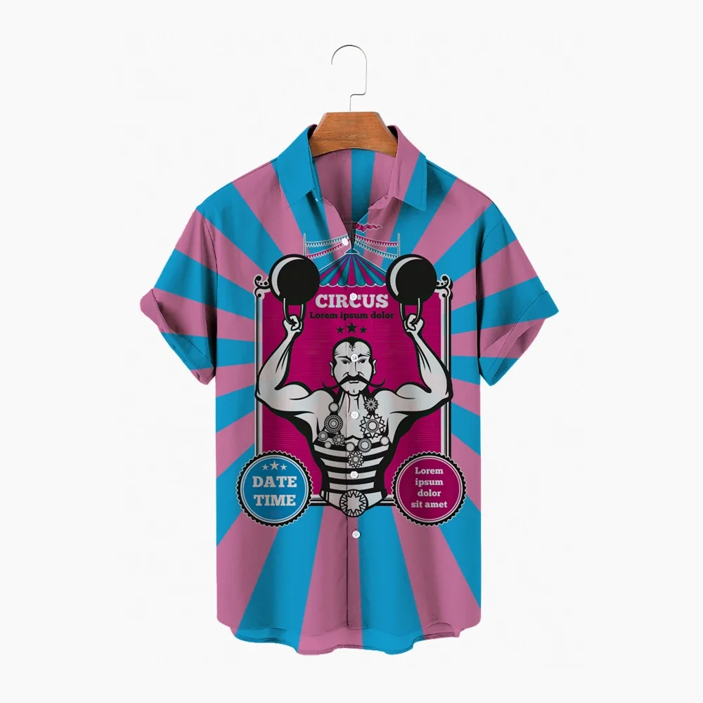 Circus Clown Hawaiian Fashion  - Jeans Shirt Fashion For Men avis et prix