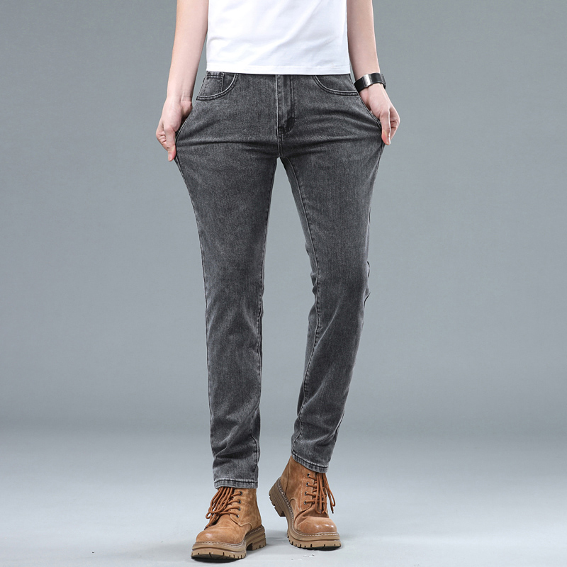 2024 Men Slim New Classic Adva - Men'S Fashion Grey Jeans avis et prix