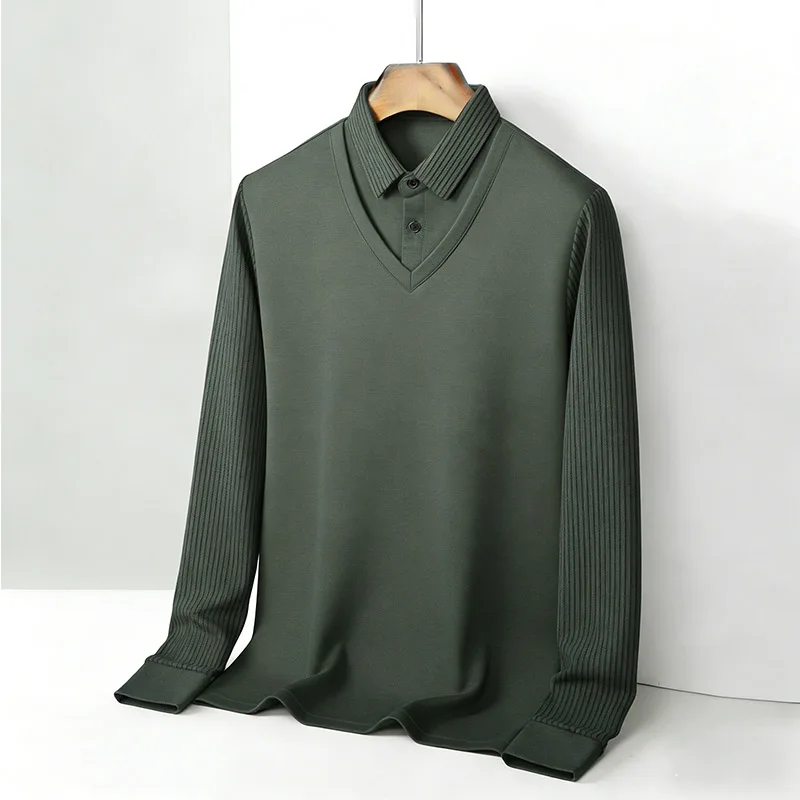 Men's Fake Two Piece Shirt Col - Men'S Fashion Course avis et prix
