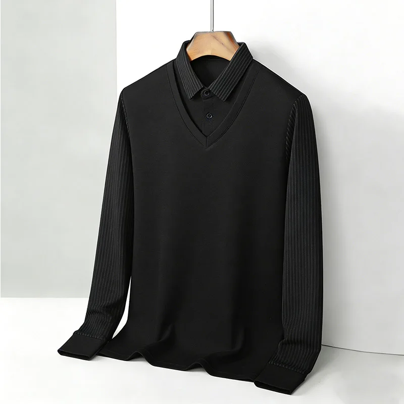 Men's Fake Two Piece Shirt Col - Men'S Fashion Course avis et prix