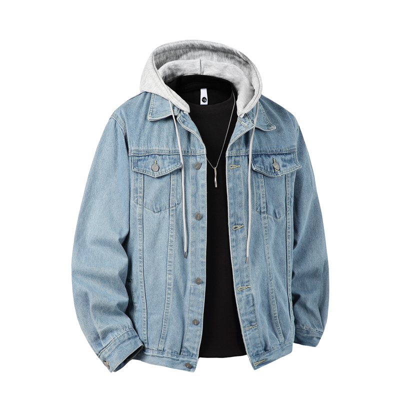 Men Hooded Denim Jacket Men St - Bomber Jacket Men avis et prix