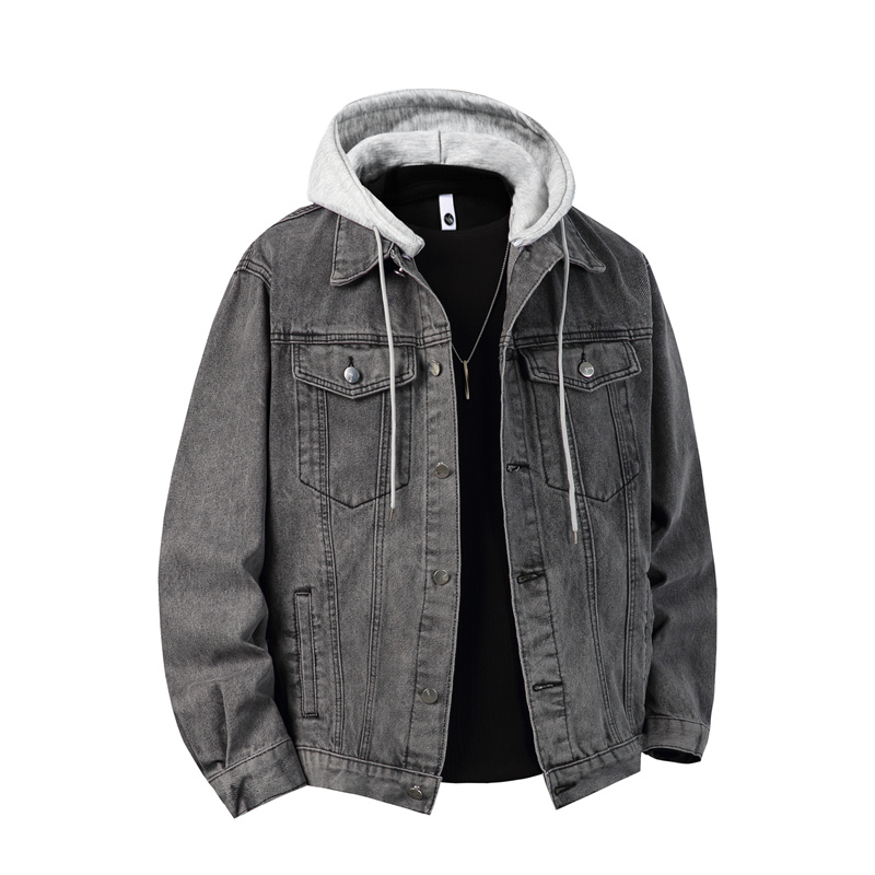 Men Hooded Denim Jacket Men St - Bomber Jacket Men avis et prix