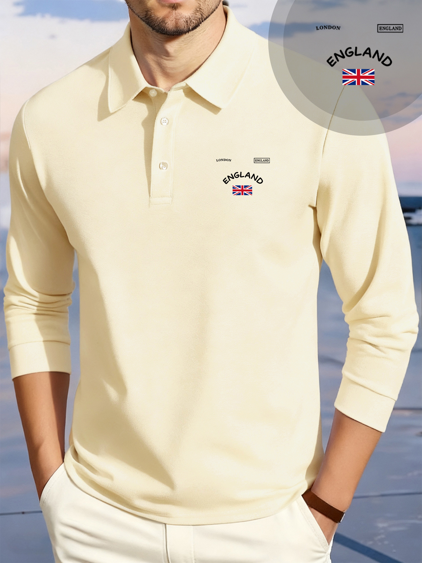 London England Flag Printing M - Mens Fashion Dress Shirts avis et prix